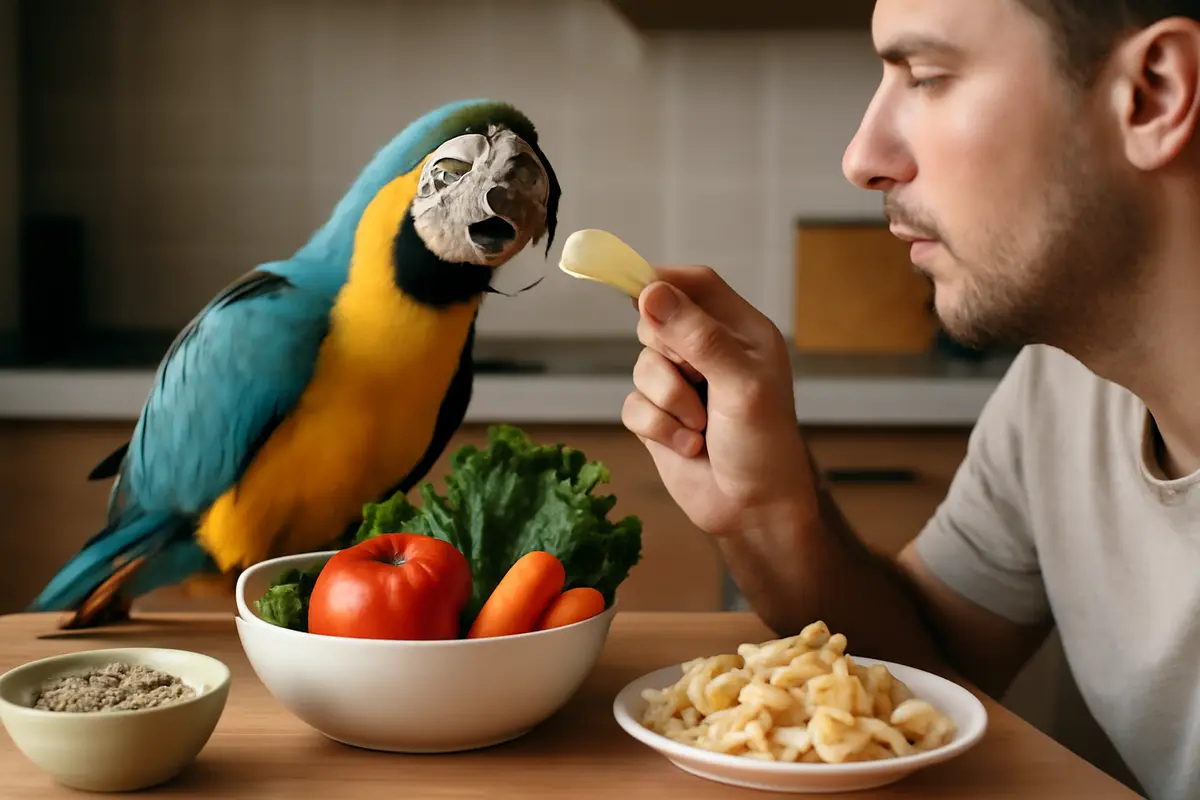 Alimentazione del pappagallo domestico: gli errori comuni che mettono a rischio la sua salute