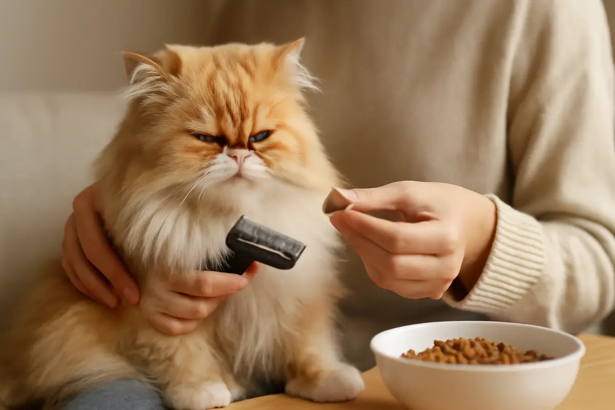 Come prevenire la formazione di boli di pelo nel gatto persiano? I piccoli gesti quotidiani che funzionano
