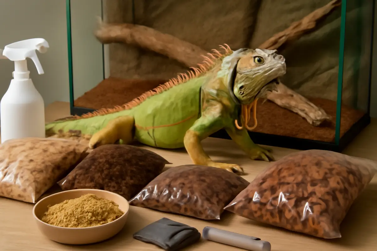 Qual è il miglior substrato per le iguane in terrario? I prodotti che facilitano la manutenzione